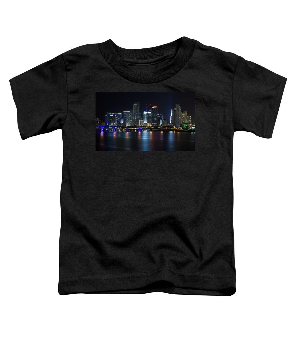 Architecture Toddler T-Shirt featuring the photograph Miami Downtown Skyline by Raul Rodriguez