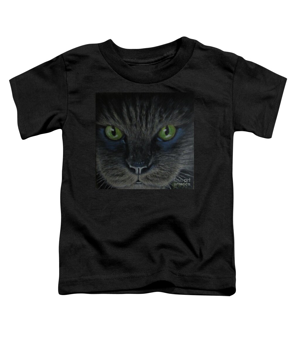 Acrylic Painting Toddler T-Shirt featuring the painting Midnight Creeper by Tina Glass