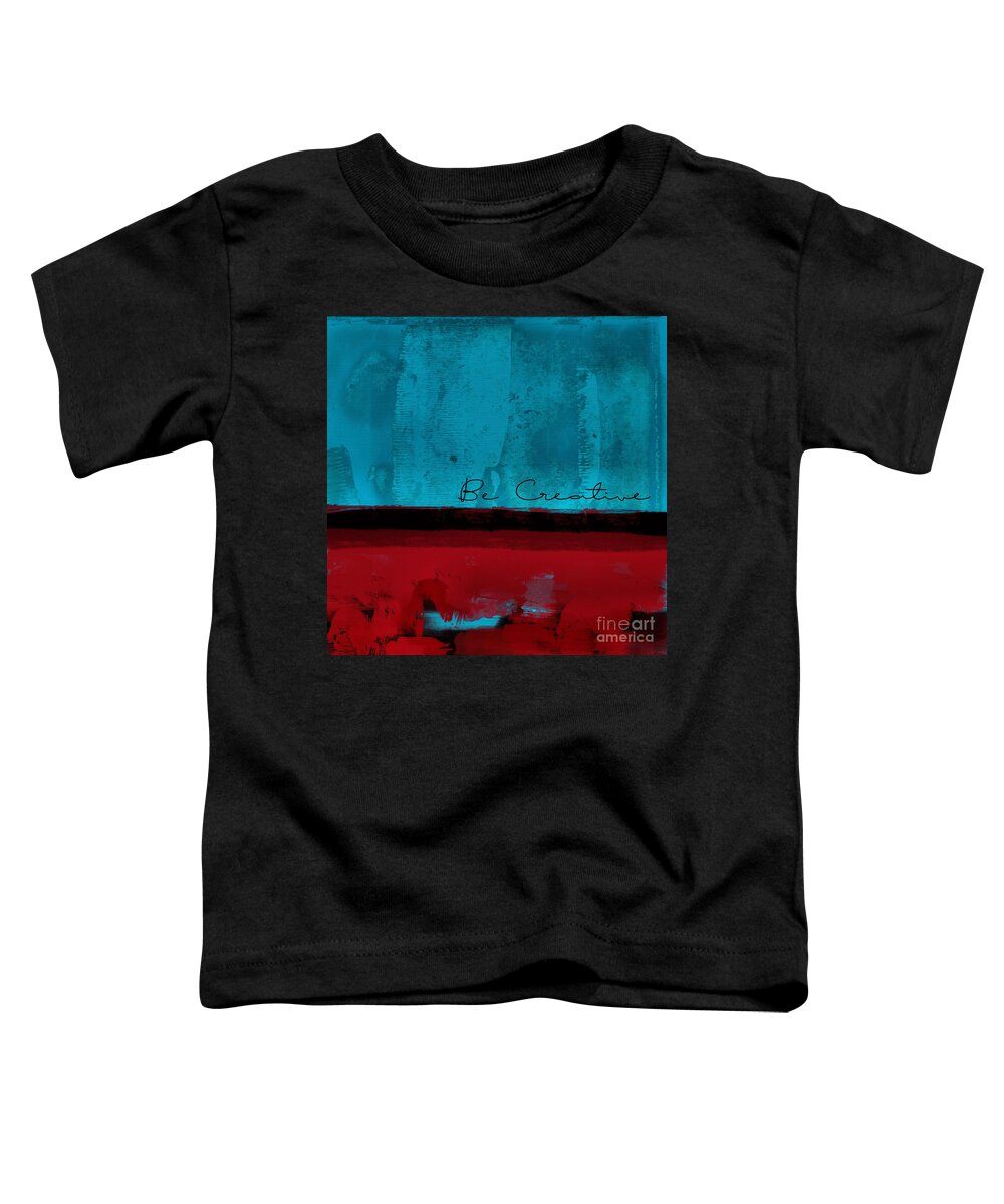 Red Toddler T-Shirt featuring the digital art Minima - Be Creative bc01b- br02 by Variance Collections