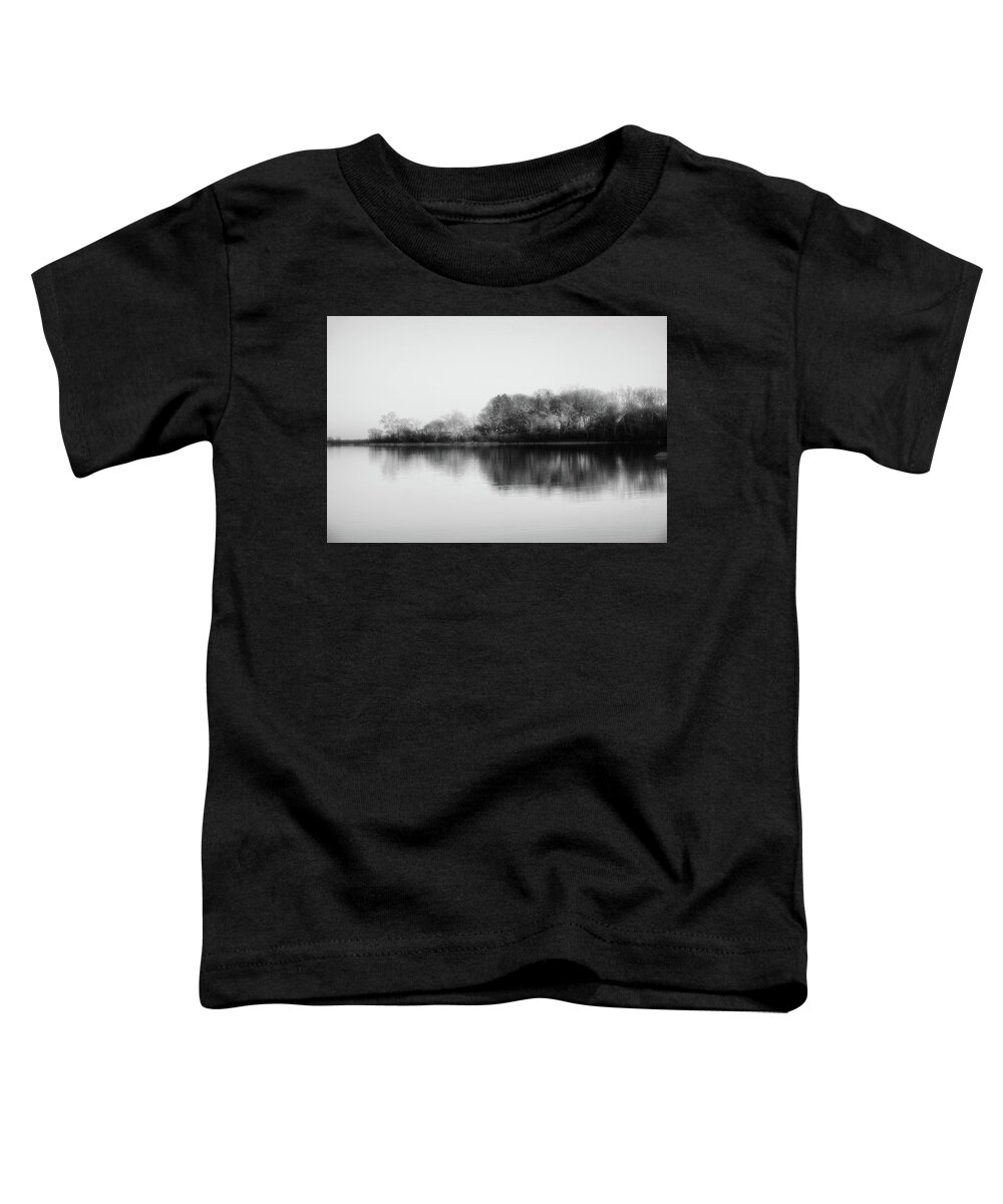 Minimalistic Toddler T-Shirt featuring the photograph Minimalistic nature - black and white by Lilia D