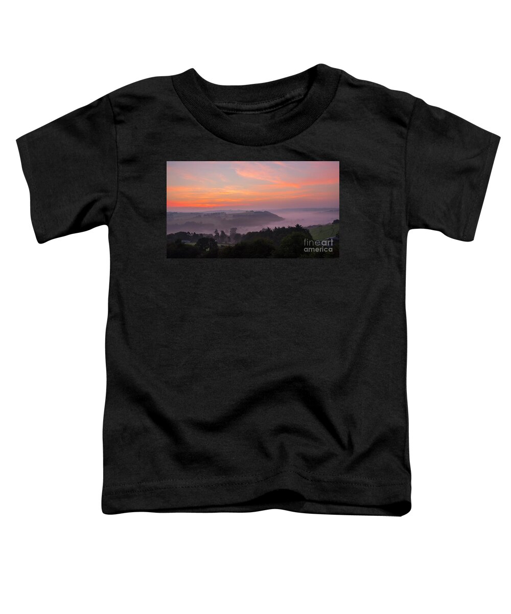 Sunrise Toddler T-Shirt featuring the photograph Misty Sunrise by Chris Thaxter