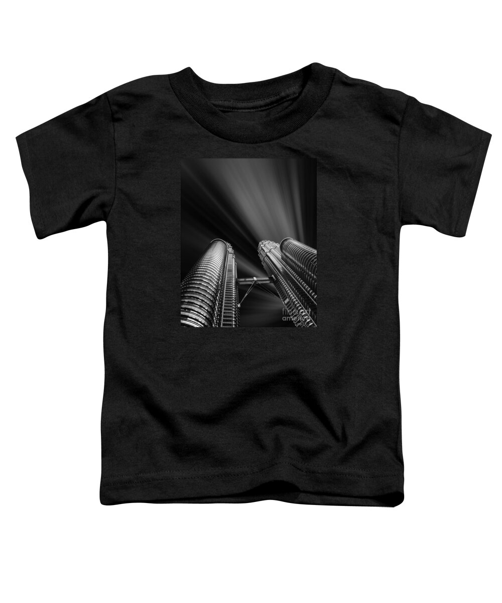 Skyscraper Toddler T-Shirt featuring the photograph Modern skyscraper black and white picture by Stefano Senise