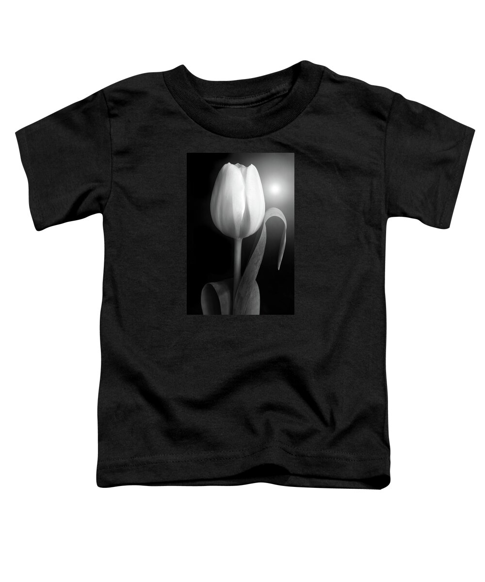 Tulips Toddler T-Shirt featuring the photograph Monochrome Tulip portrait by Terence Davis