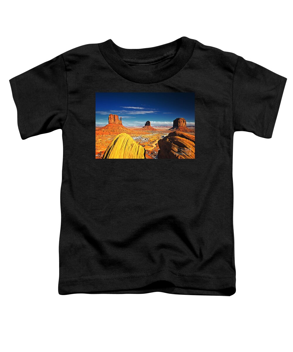 Monument Valley Toddler T-Shirt featuring the photograph Monument Valley Mittens Utah USA by Sam Antonio