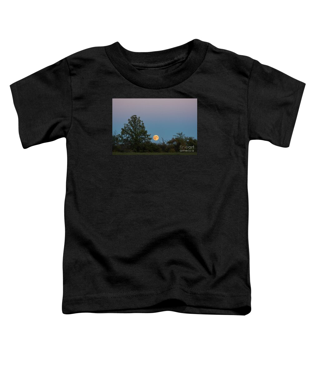 Cheryl Baxter Photography Toddler T-Shirt featuring the photograph Moon Rise Landscape by Cheryl Baxter