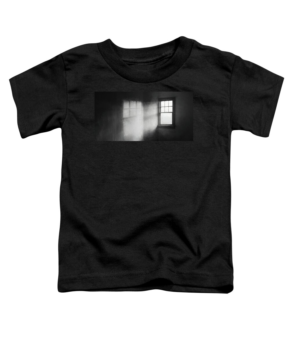 Window Toddler T-Shirt featuring the photograph Moonbeams on the Attic Window by Scott Norris