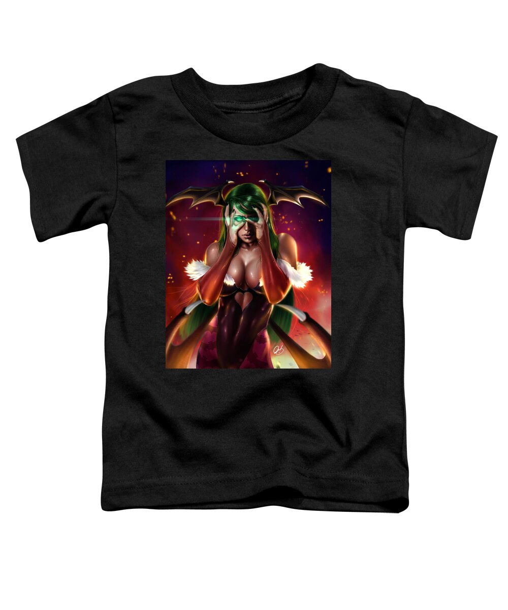 Comic Toddler T-Shirt featuring the painting Morrigan 2 by Pete Tapang