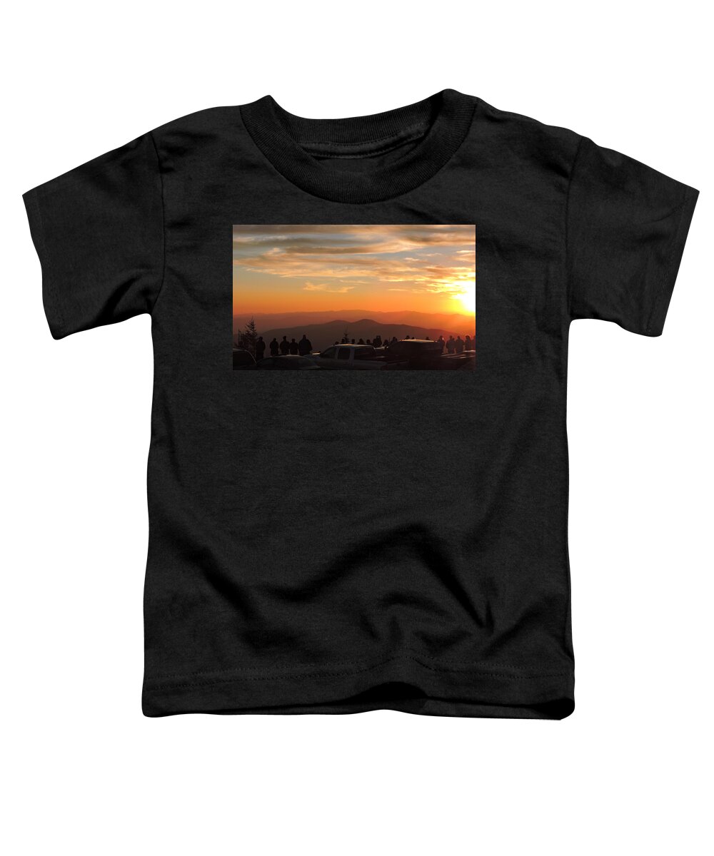 Sunset Toddler T-Shirt featuring the photograph Mountain Sunset Silhouettes by William Slider