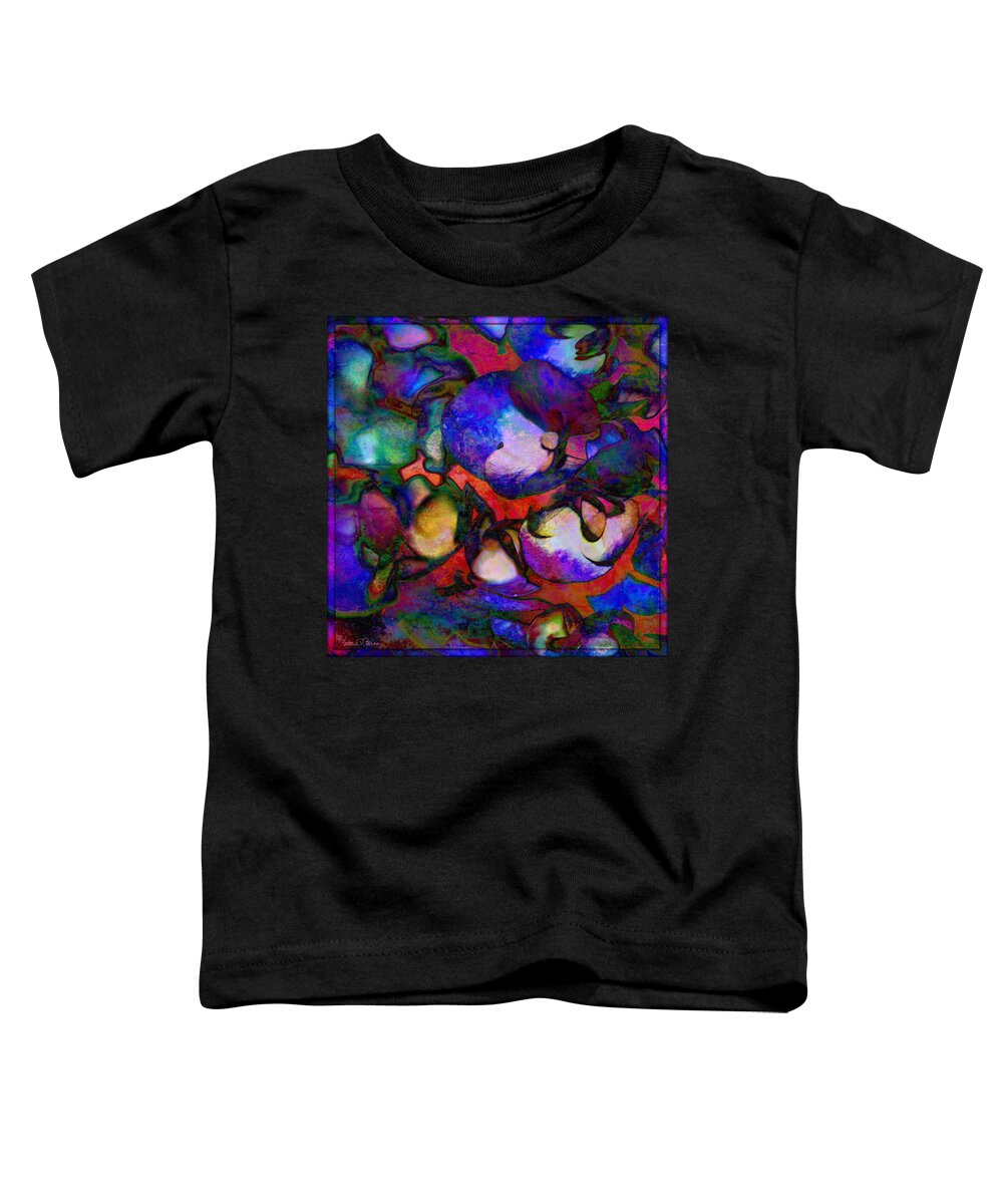 Abstract Toddler T-Shirt featuring the digital art Mrs. Chagall's Hydrangeas by Barbara Berney