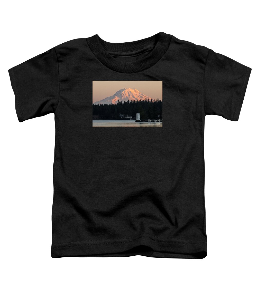  Toddler T-Shirt featuring the photograph Mt. Rainier Sunset Glow by Chuck Flewelling