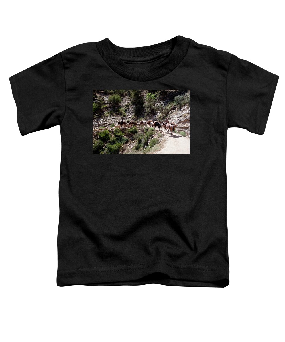 Mule Train Toddler T-Shirt featuring the photograph Mule Train by Rich S