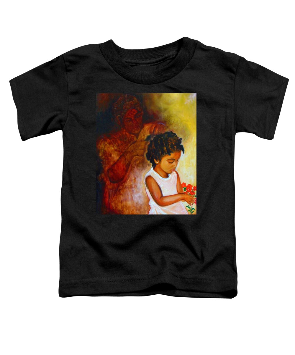 African American Art Toddler T-Shirt featuring the painting Memory  by Emery Franklin