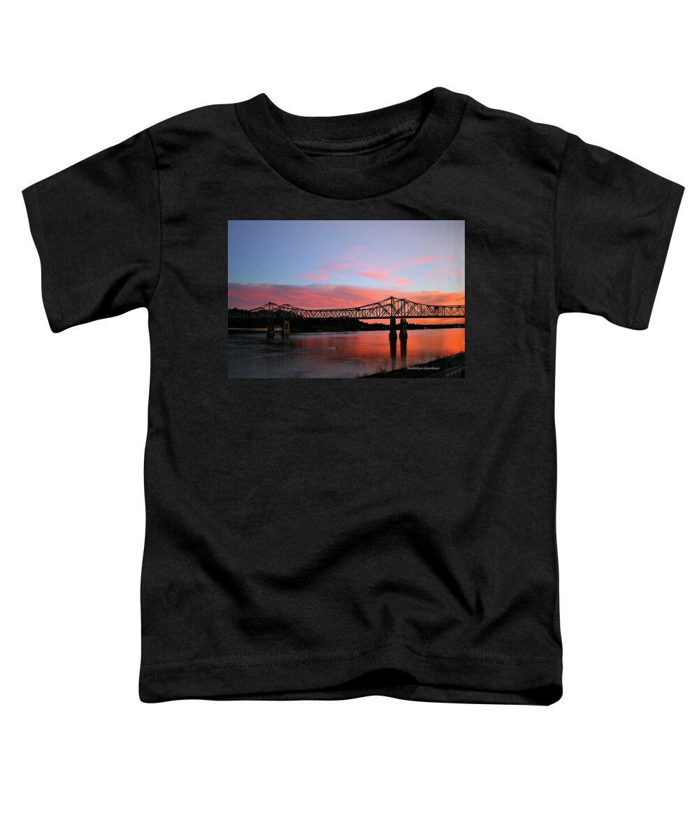 Sunset Toddler T-Shirt featuring the photograph Natchez Sunset by Matalyn Gardner
