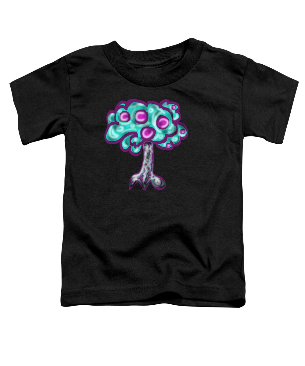 Tree Toddler T-Shirt featuring the digital art Neon Tree by Mimulux Patricia No