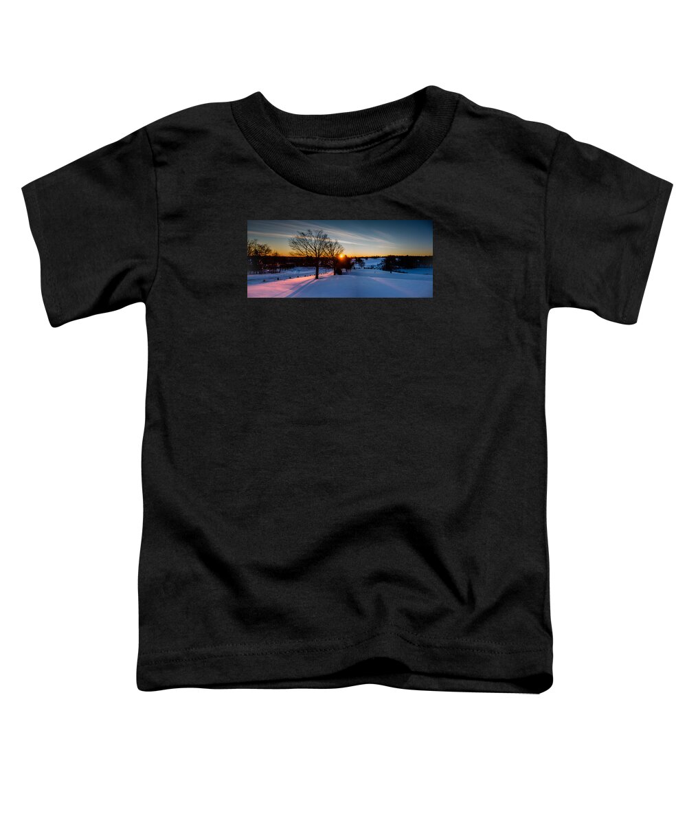 Cold Toddler T-Shirt featuring the photograph New England Sunrise by Robert McKay Jones