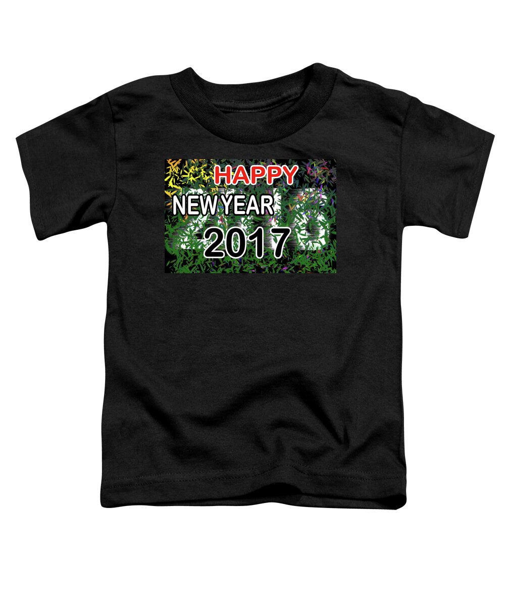 Happy Toddler T-Shirt featuring the digital art New Year by Dani Awaludin