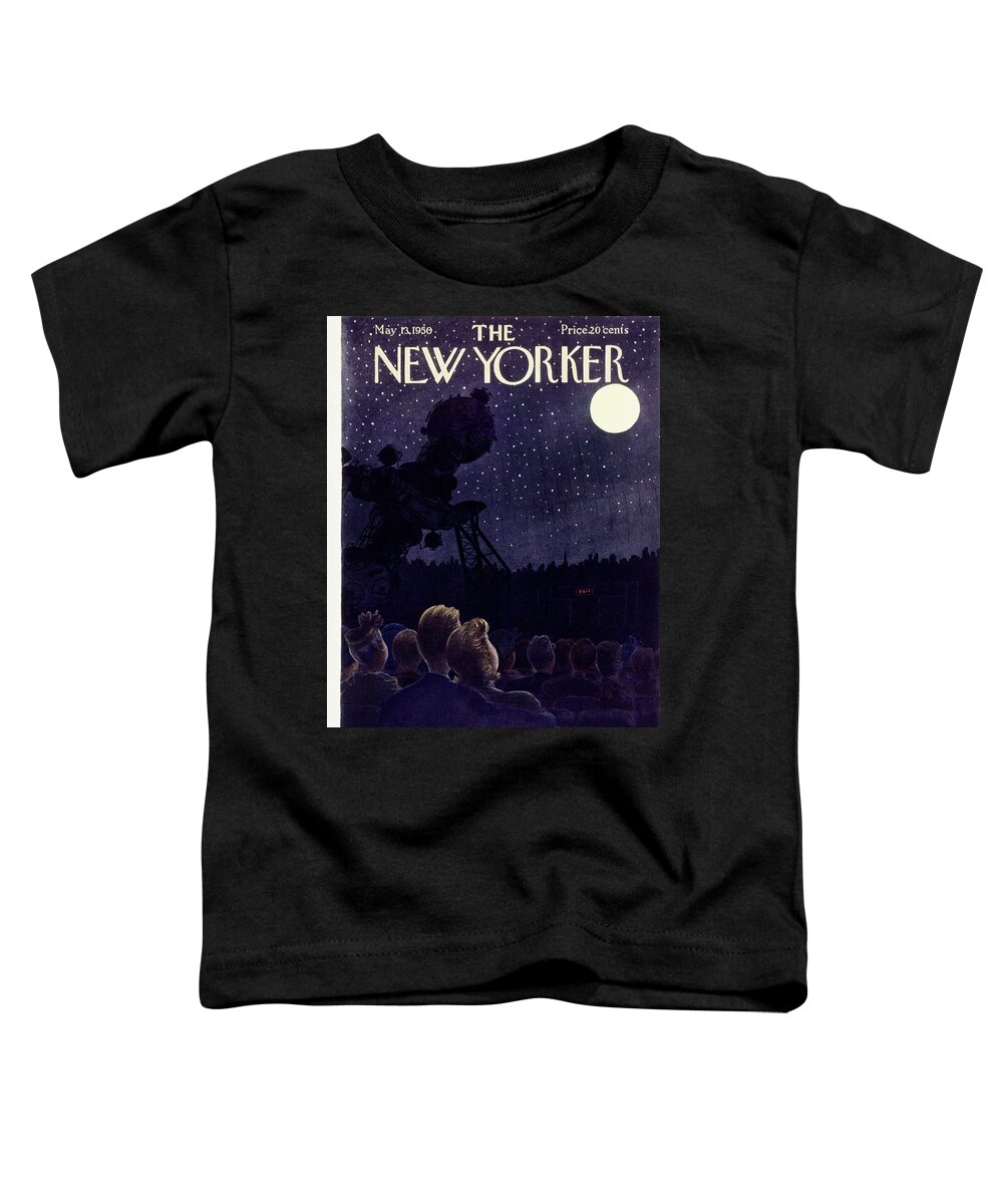 Planetarium Toddler T-Shirt featuring the painting New Yorker May 13 1950 by Constantin Alajalov