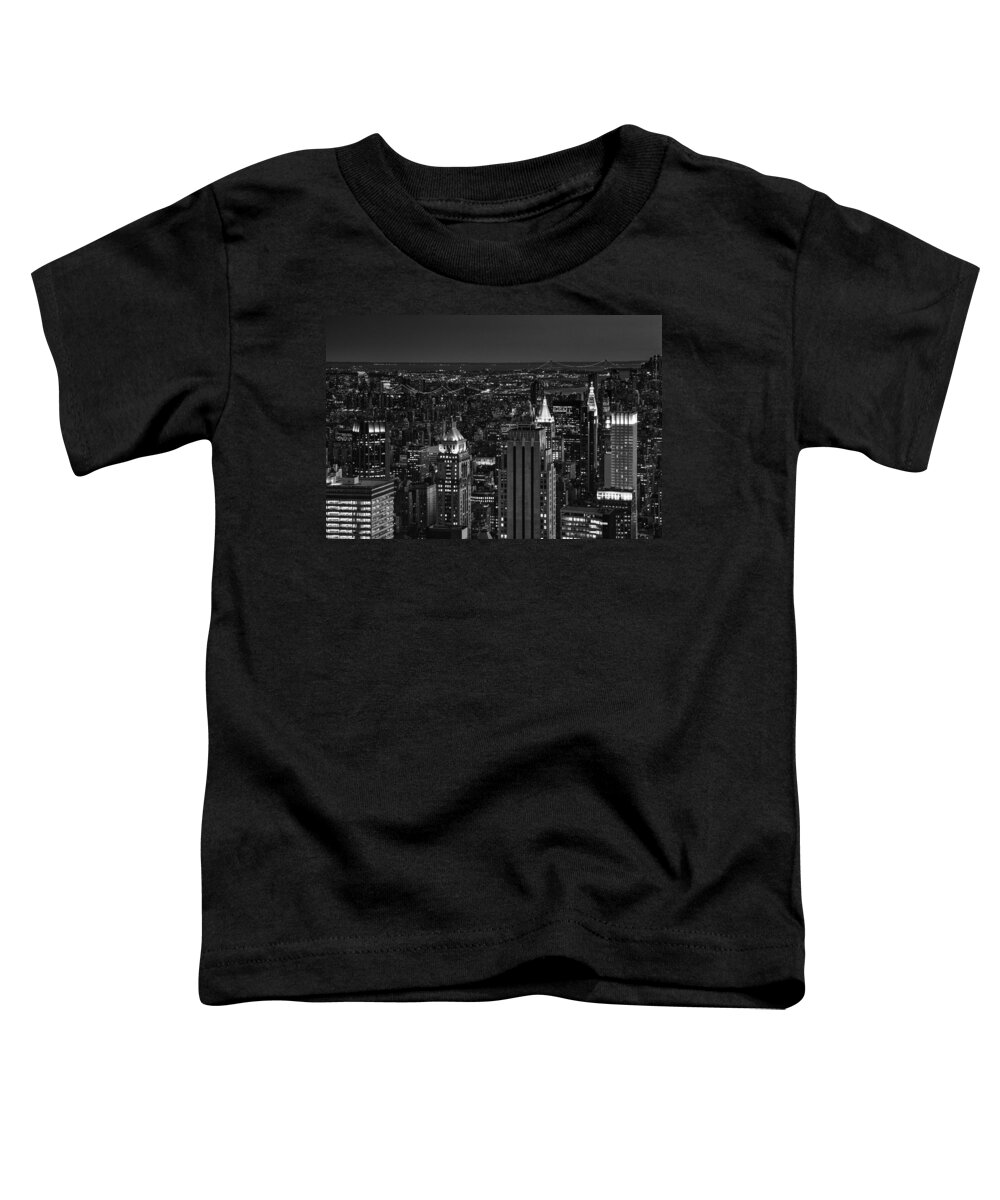 Manhattan Toddler T-Shirt featuring the photograph Night in Manhattan by Patricia Montgomery
