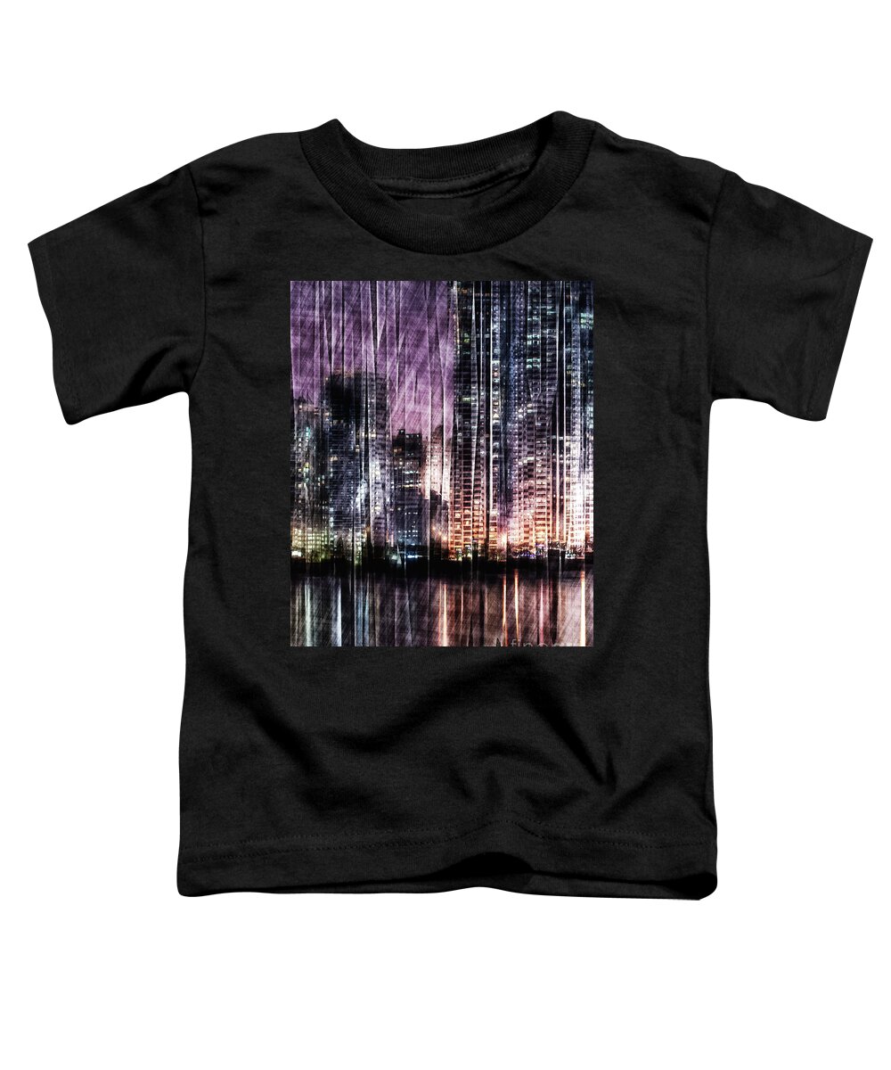 Water Toddler T-Shirt featuring the digital art Night Reflections by Phil Perkins