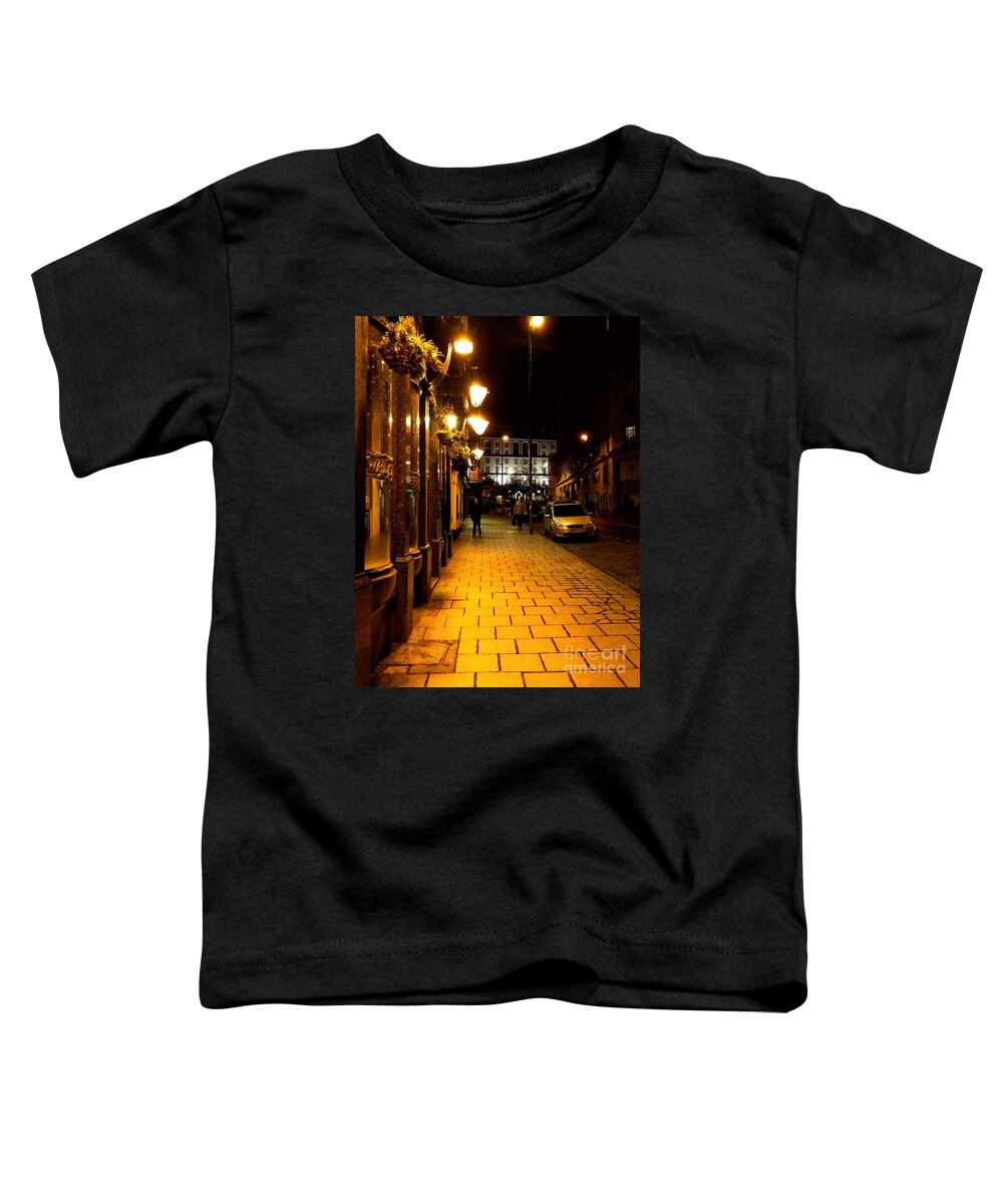 Liverpool Central Toddler T-Shirt featuring the photograph Nighttime At Liverpool Central by Joan-Violet Stretch