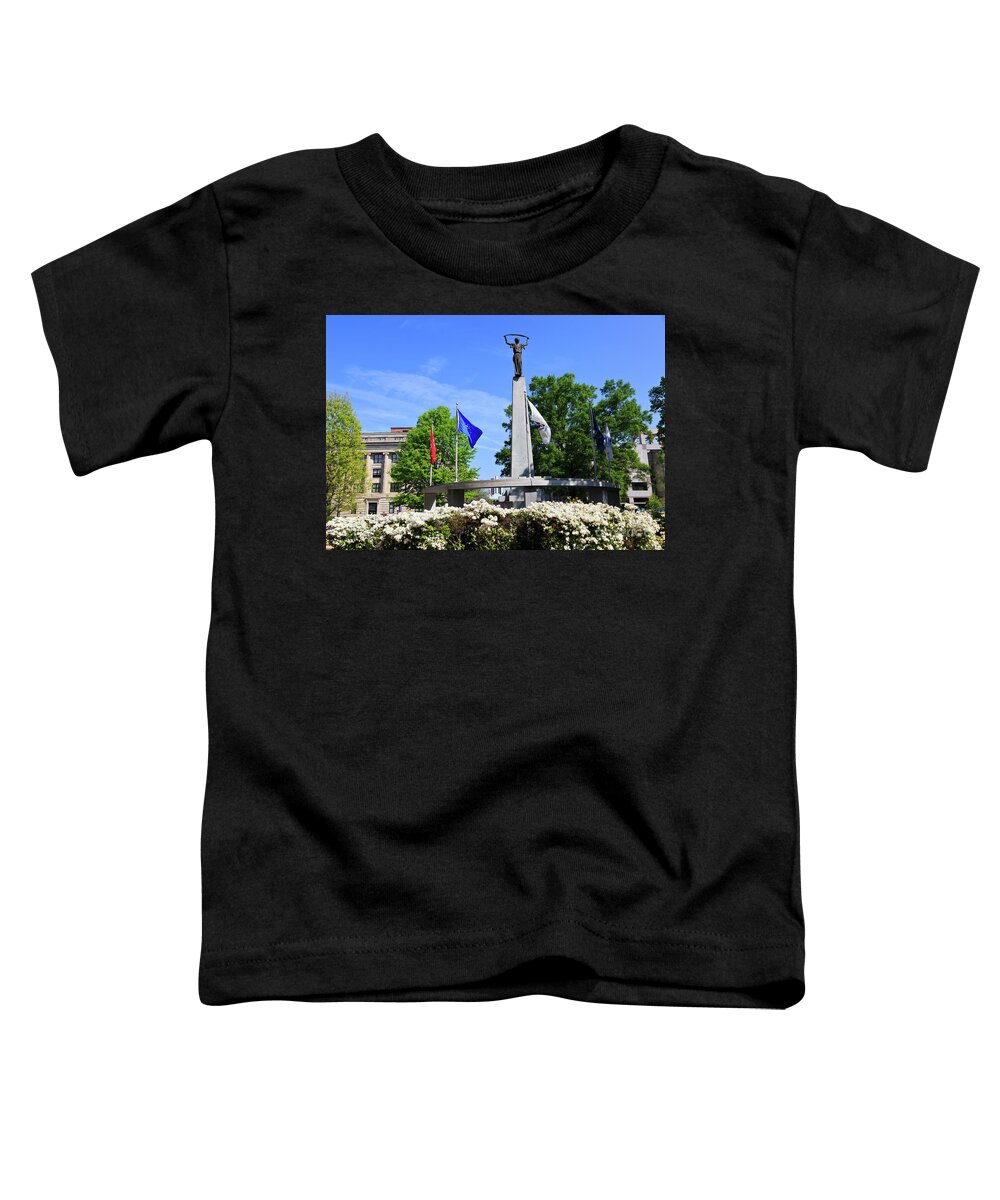 Raleigh Toddler T-Shirt featuring the photograph North Carolina Veterans Monument by Jill Lang