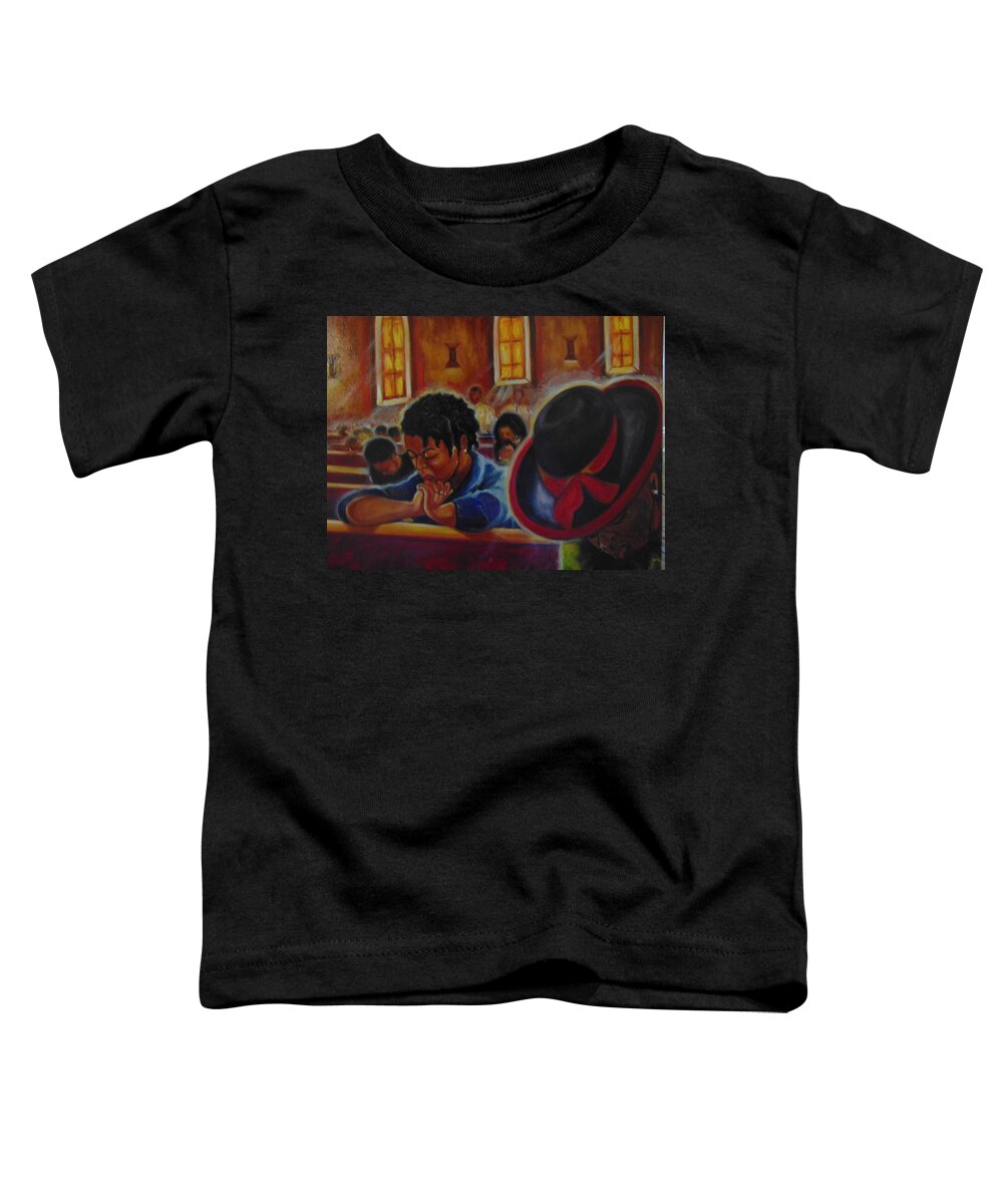Emery Franklin Art Toddler T-Shirt featuring the painting O My God by Emery Franklin