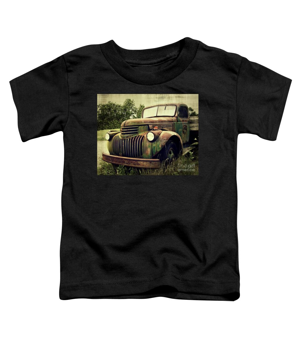 Truck Toddler T-Shirt featuring the photograph Old Flatbed by Perry Webster