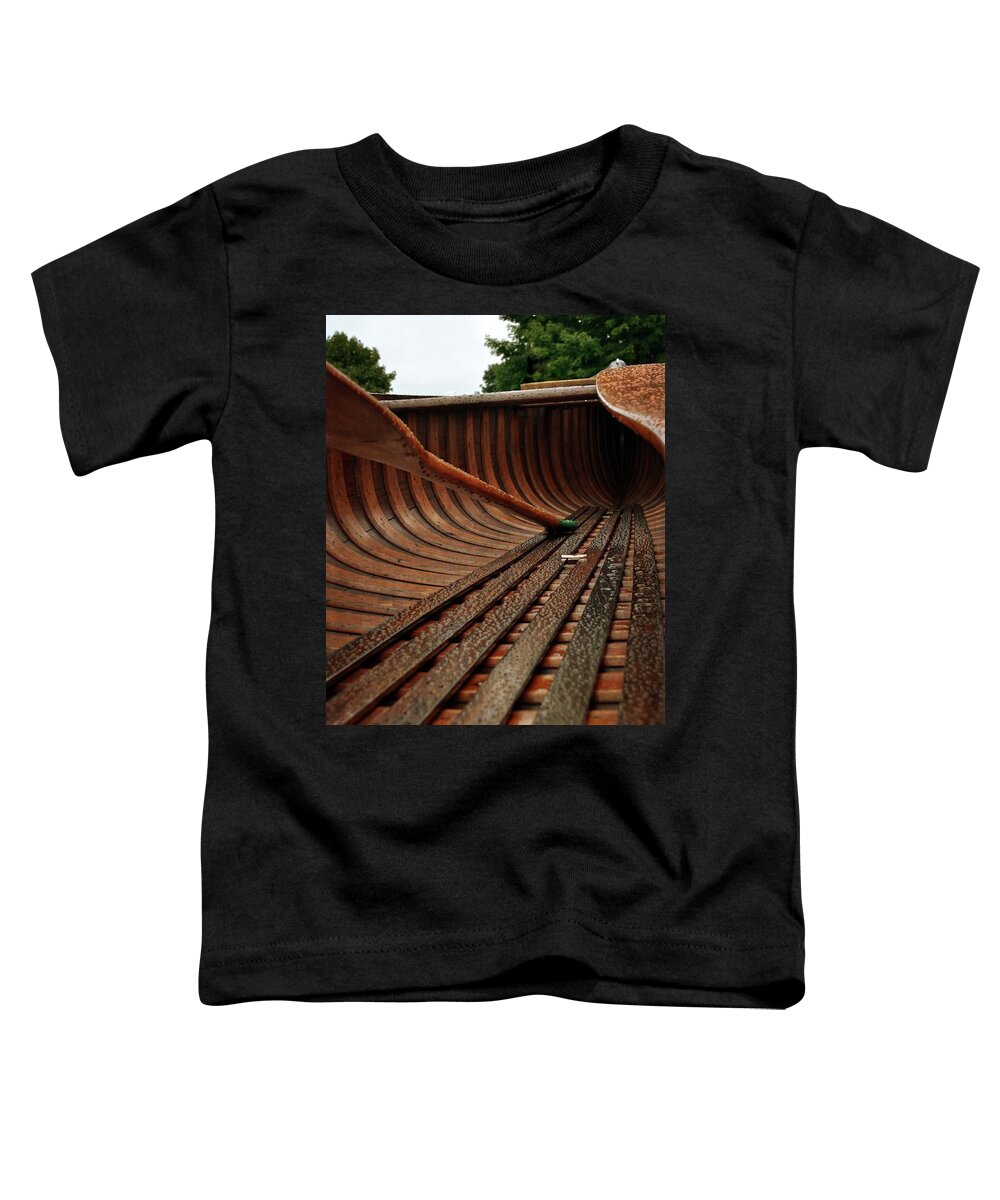 Oars Toddler T-Shirt featuring the photograph Old Town Guide's Special Model Canoe 3.0 by Michelle Calkins
