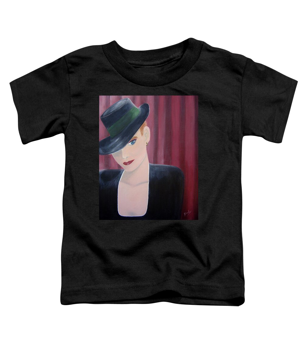 Woman Toddler T-Shirt featuring the painting On Stage by Donna Blackhall
