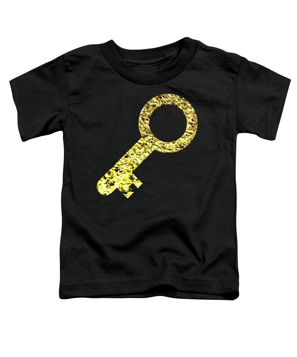Key Toddler T-Shirt featuring the digital art One Key One Heart 2 by Rachel Hannah