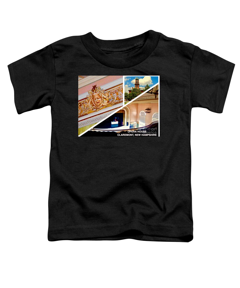 Theater Toddler T-Shirt featuring the digital art Opera House Diagonal Collage by Karen Francis