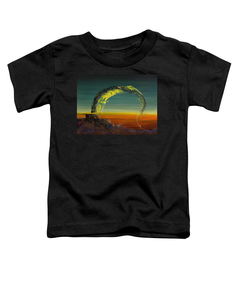 Derek Kaplan Art Toddler T-Shirt featuring the painting Opt.13.16 Arizona Sunset by Derek Kaplan