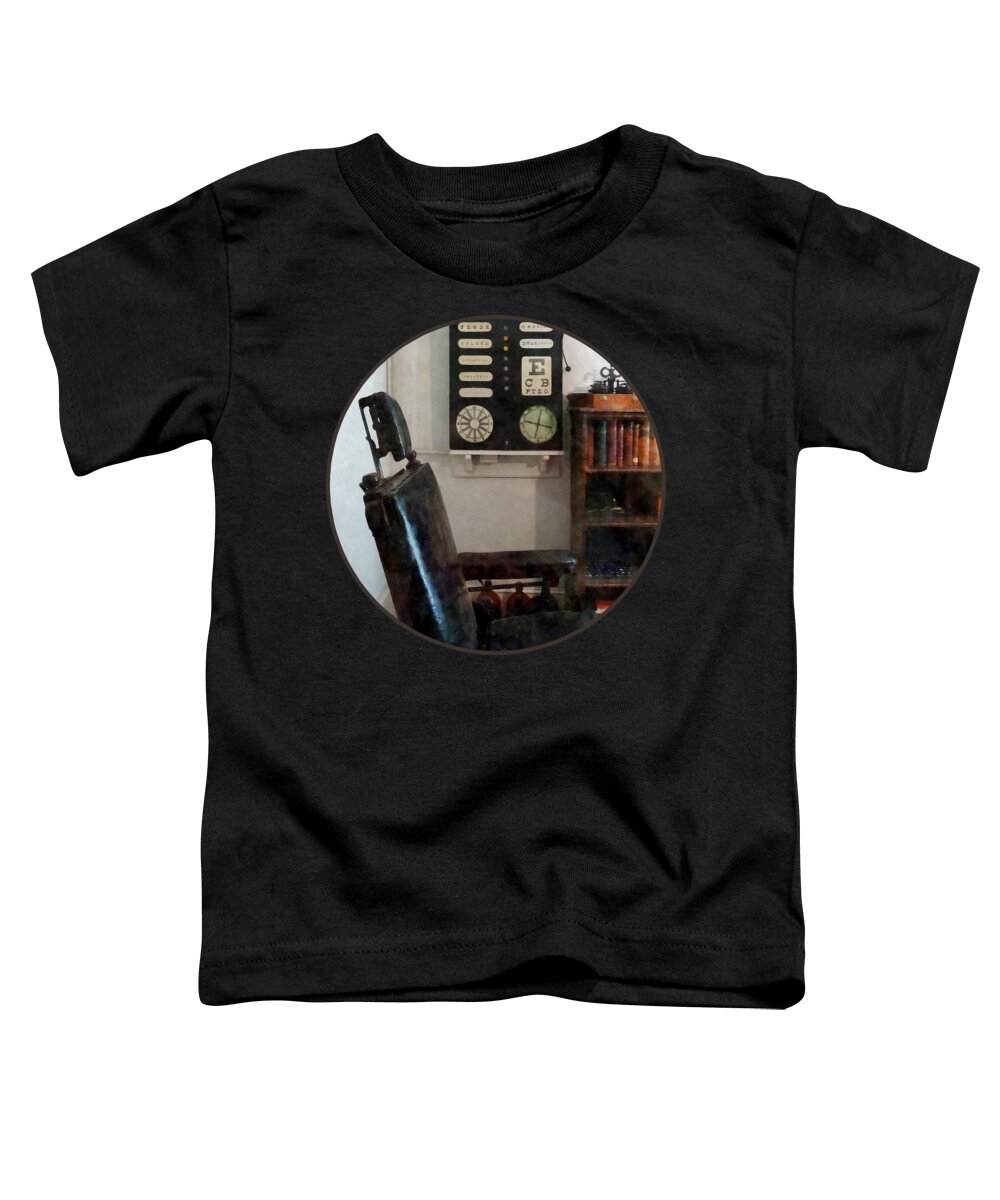 Eye Chart Toddler T-Shirt featuring the photograph Optometrist - Eye Doctor's Office with Eye Chart by Susan Savad