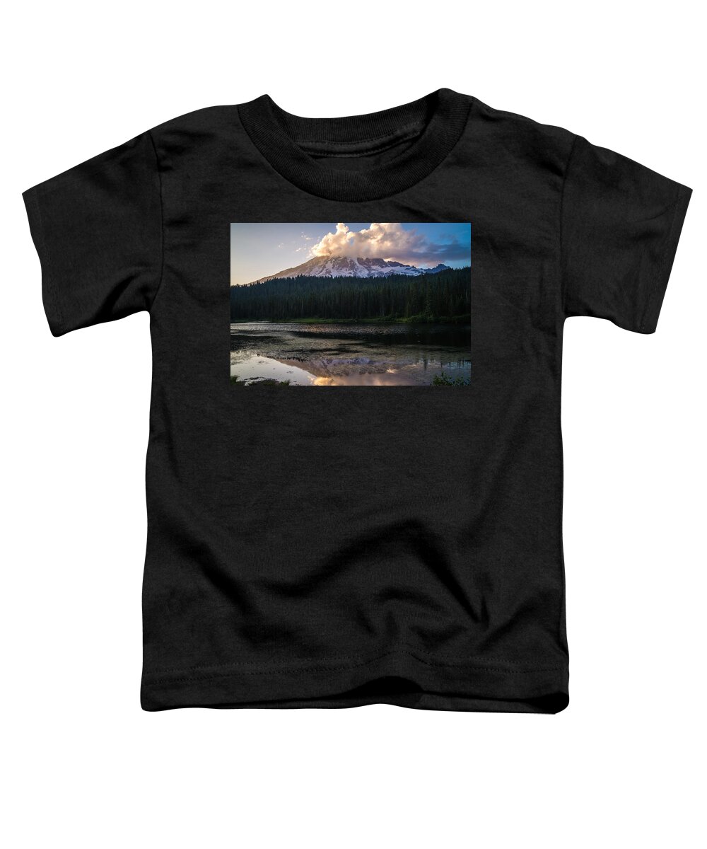 Mount Rainier Toddler T-Shirt featuring the photograph Painted Mountain by Kristopher Schoenleber