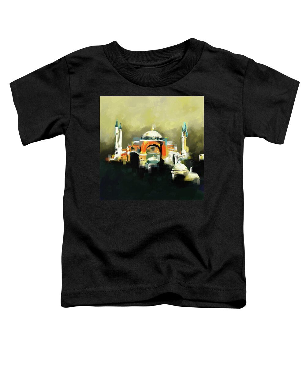Hagia Sophia Toddler T-Shirt featuring the painting Painting 768 1 Hagia Sophia by Mawra Tahreem