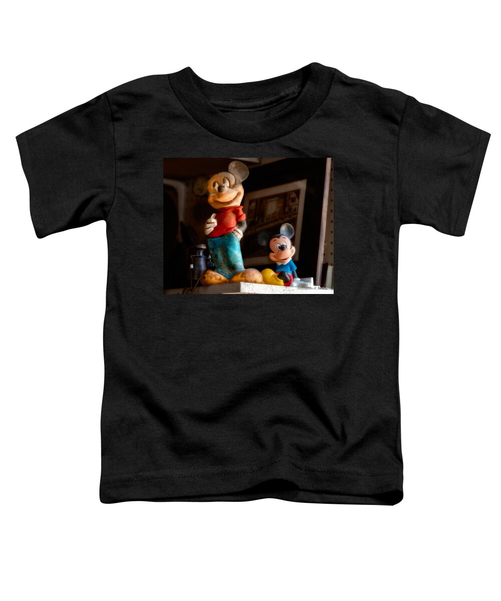 Mickey Mouse Toddler T-Shirt featuring the photograph Pair Of Mickies by Christopher Holmes