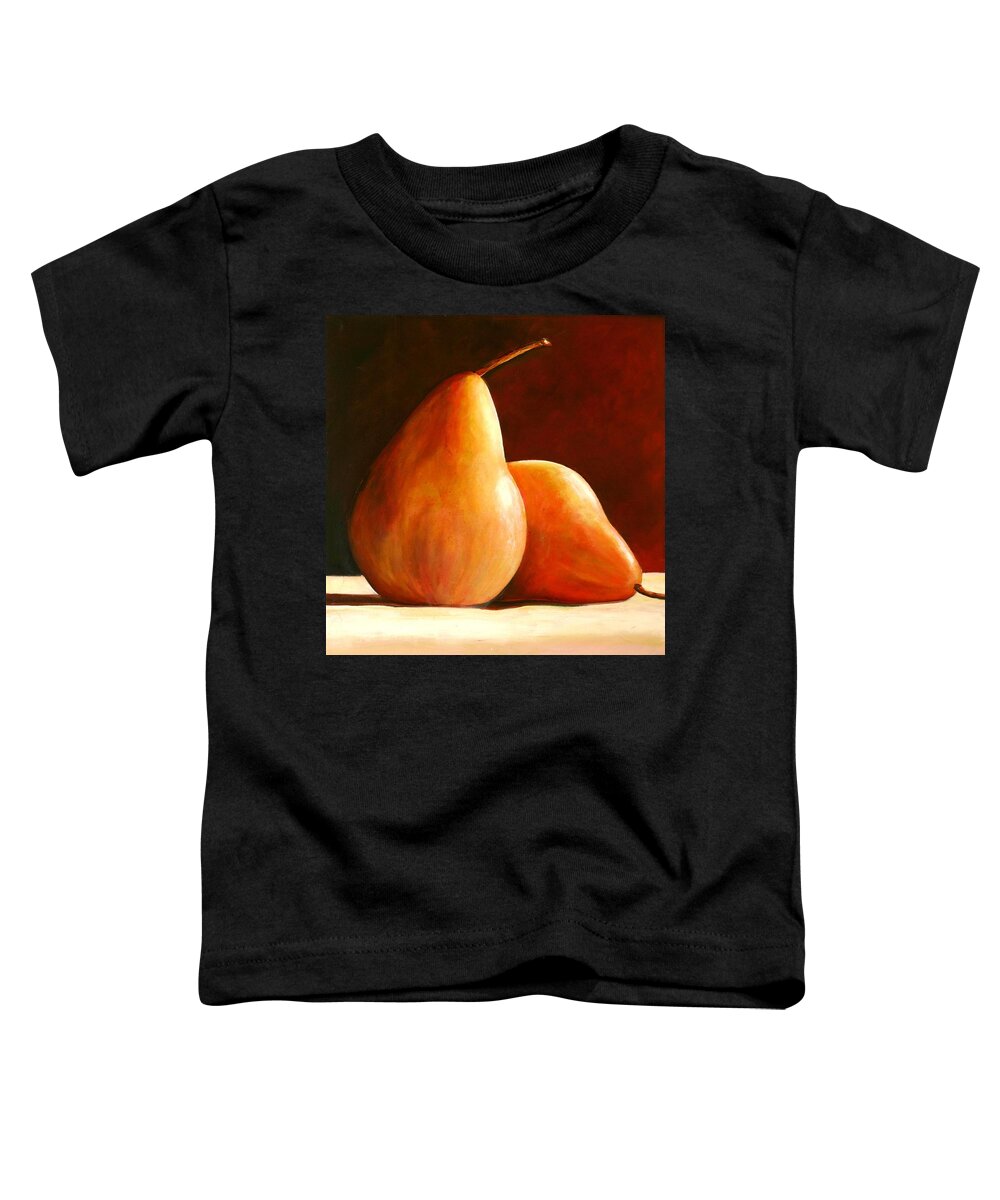 Pear Toddler T-Shirt featuring the painting Pair of Pears by Toni Grote