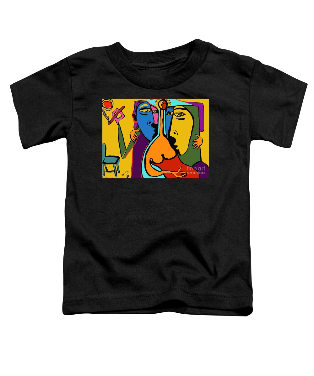  Toddler T-Shirt featuring the digital art Party girl by Hans Magden