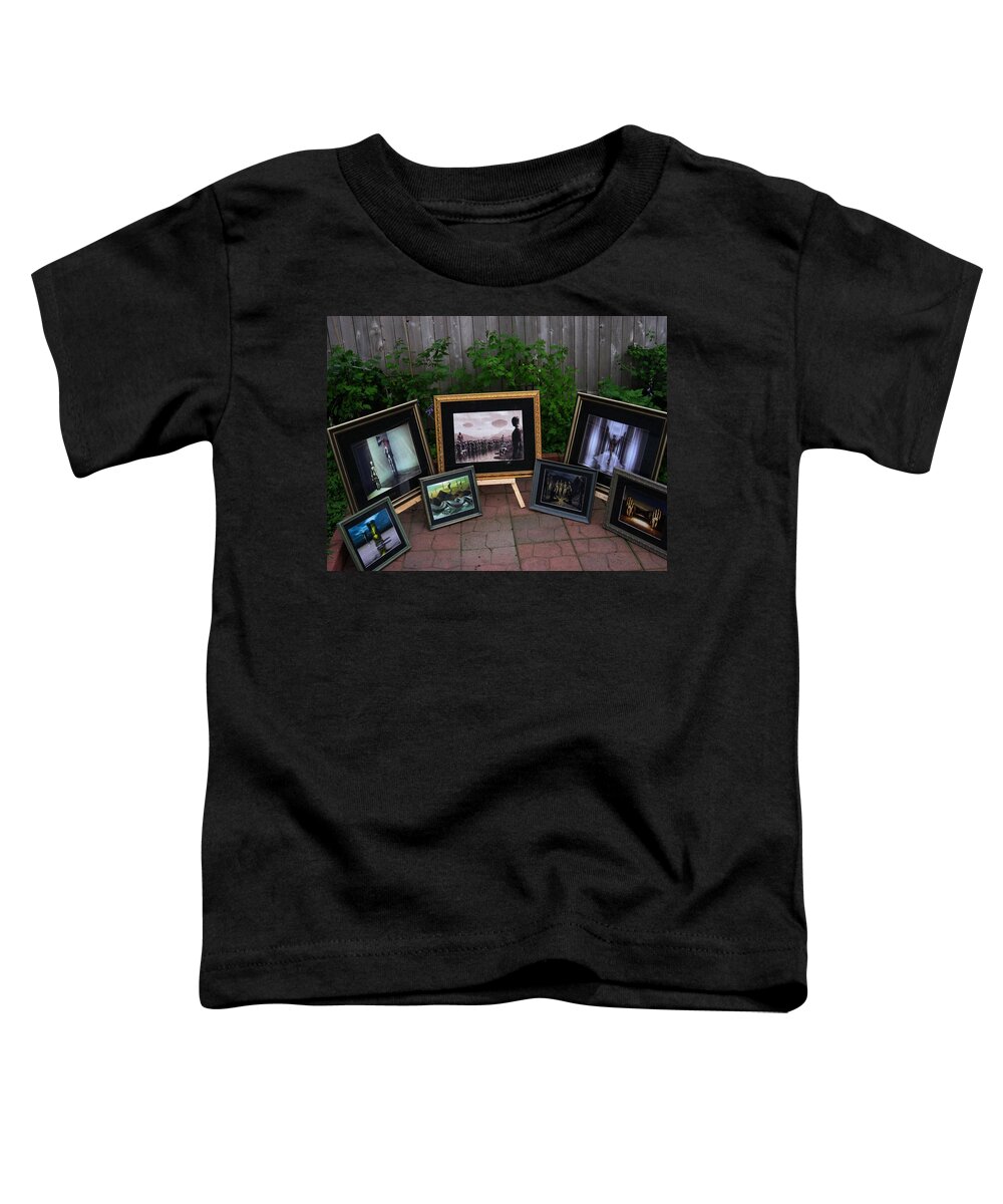 Patio Toddler T-Shirt featuring the digital art Patio Art Show by John Alexander
