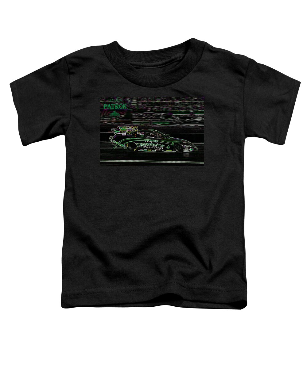 Funnycar Toddler T-Shirt featuring the digital art Patron Flopper by Darrell Foster