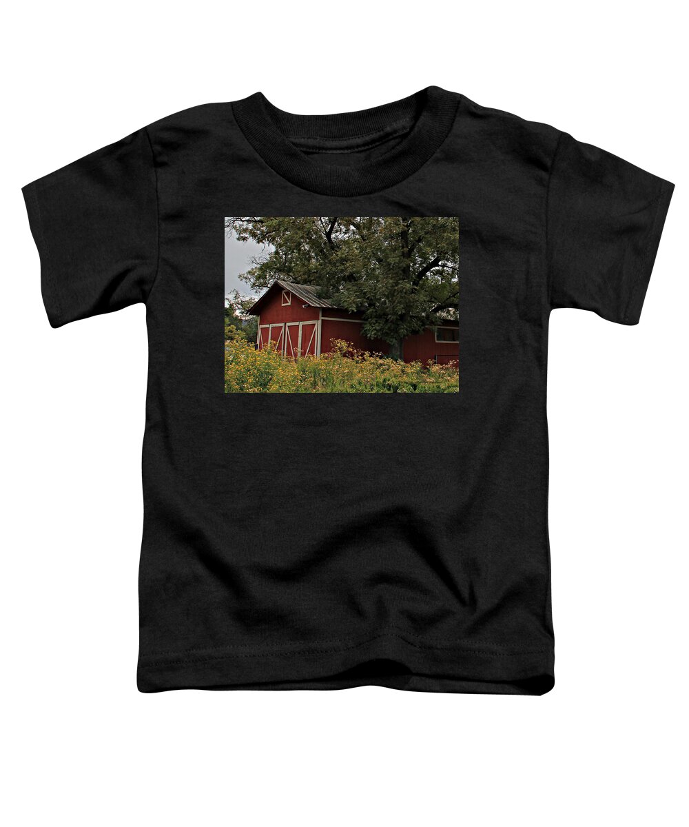  Toddler T-Shirt featuring the photograph Pine Barn by Matalyn Gardner