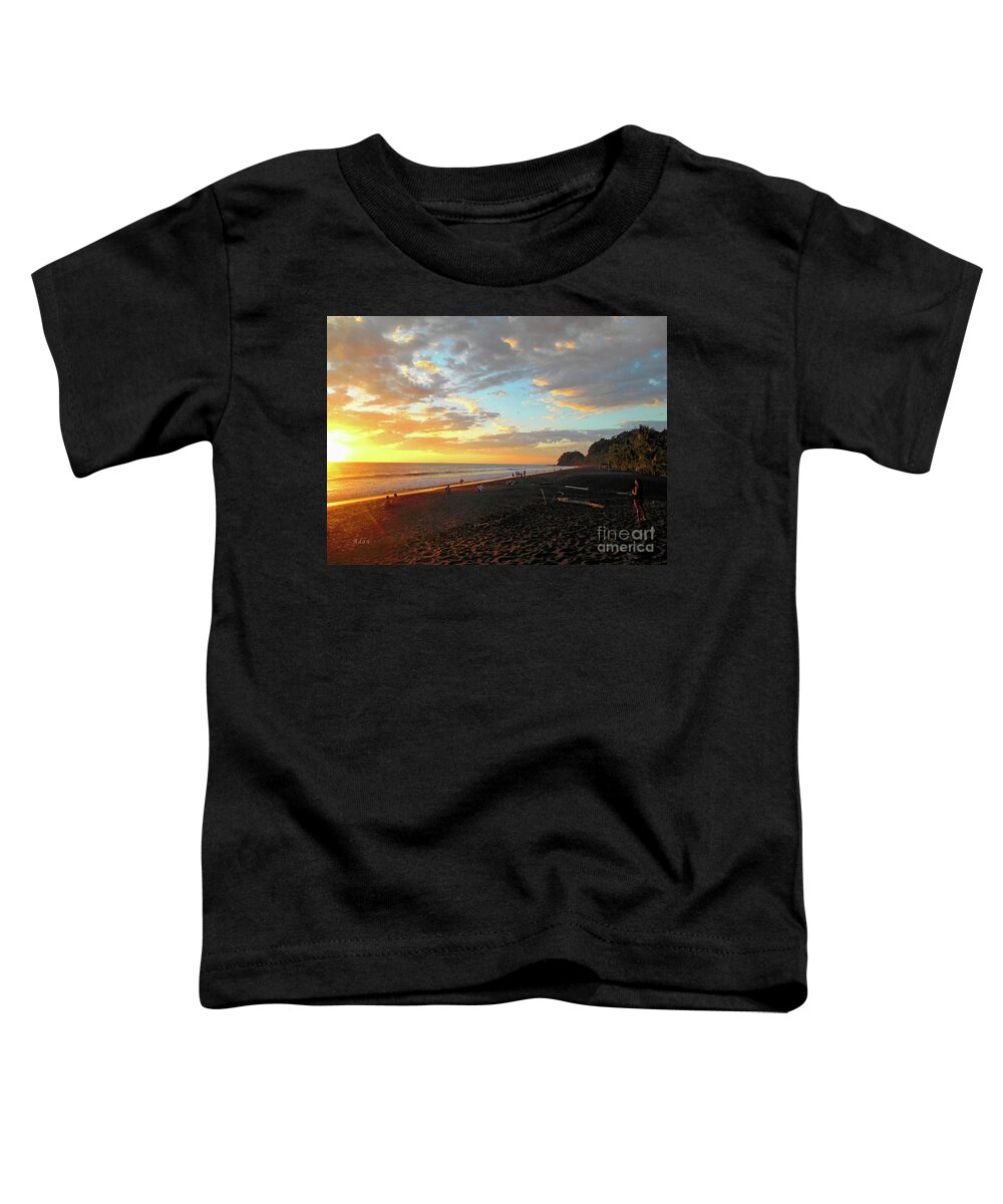 Costa Rica Toddler T-Shirt featuring the photograph Playa Hermosa Puntarenas Costa Rica - Sunset A One by Felipe Adan Lerma