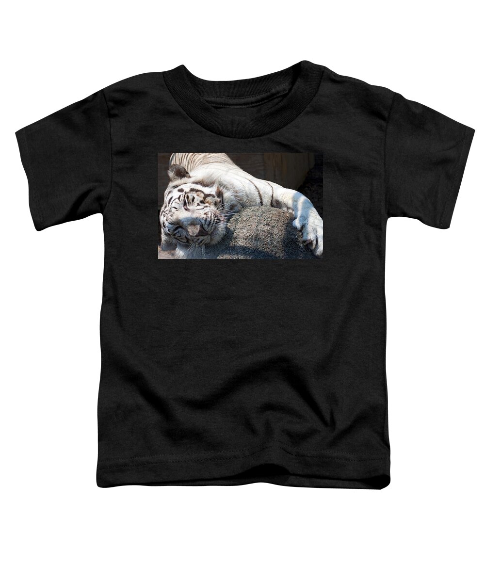 Wildlife Toddler T-Shirt featuring the photograph Playful Tiger by Kenneth Albin