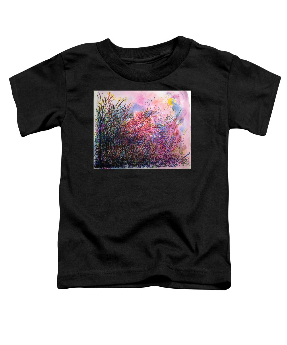 Dot Toddler T-Shirt featuring the painting Point #1 by Sukalya Chearanantana