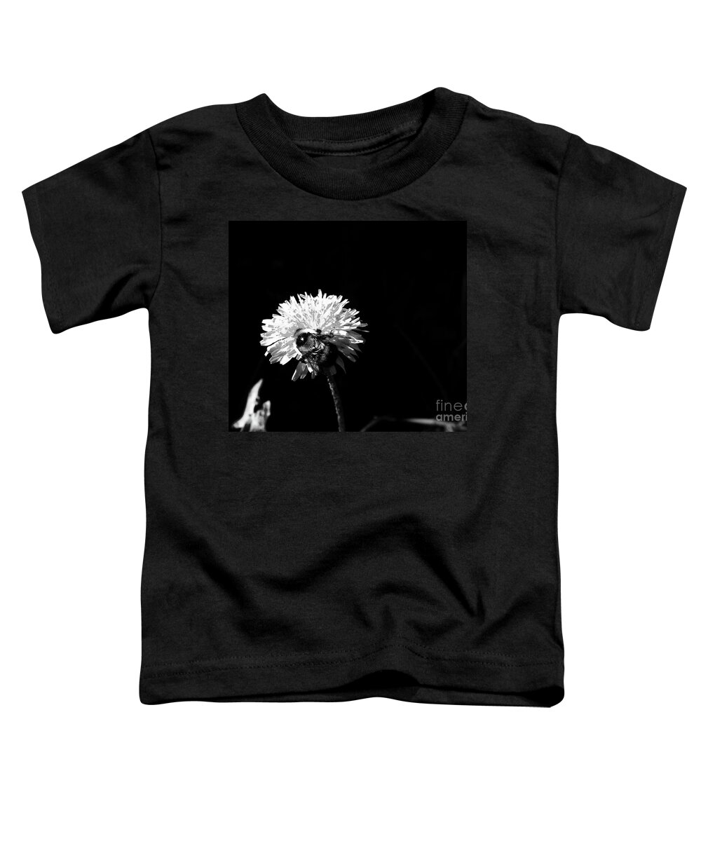 Bee Toddler T-Shirt featuring the photograph Pollination Time BW.001 by Jor Cop Images