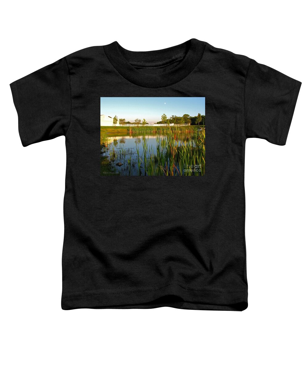 Landscape Toddler T-Shirt featuring the photograph Pond at Sunset by Todd Blanchard