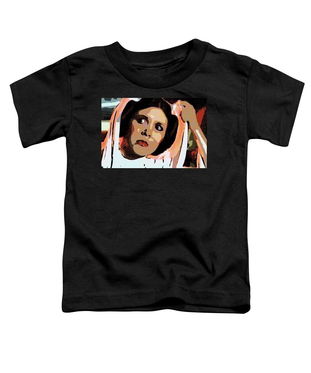 A New Hope Toddler T-Shirt featuring the digital art Pop Art Princess Leia Organa by SR Green