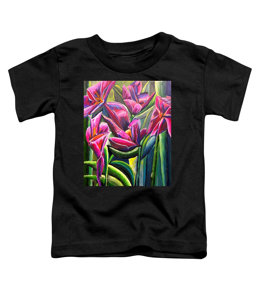 Poppy Toddler T-Shirt featuring the painting Poppy Flowers by Medea Ioseliani