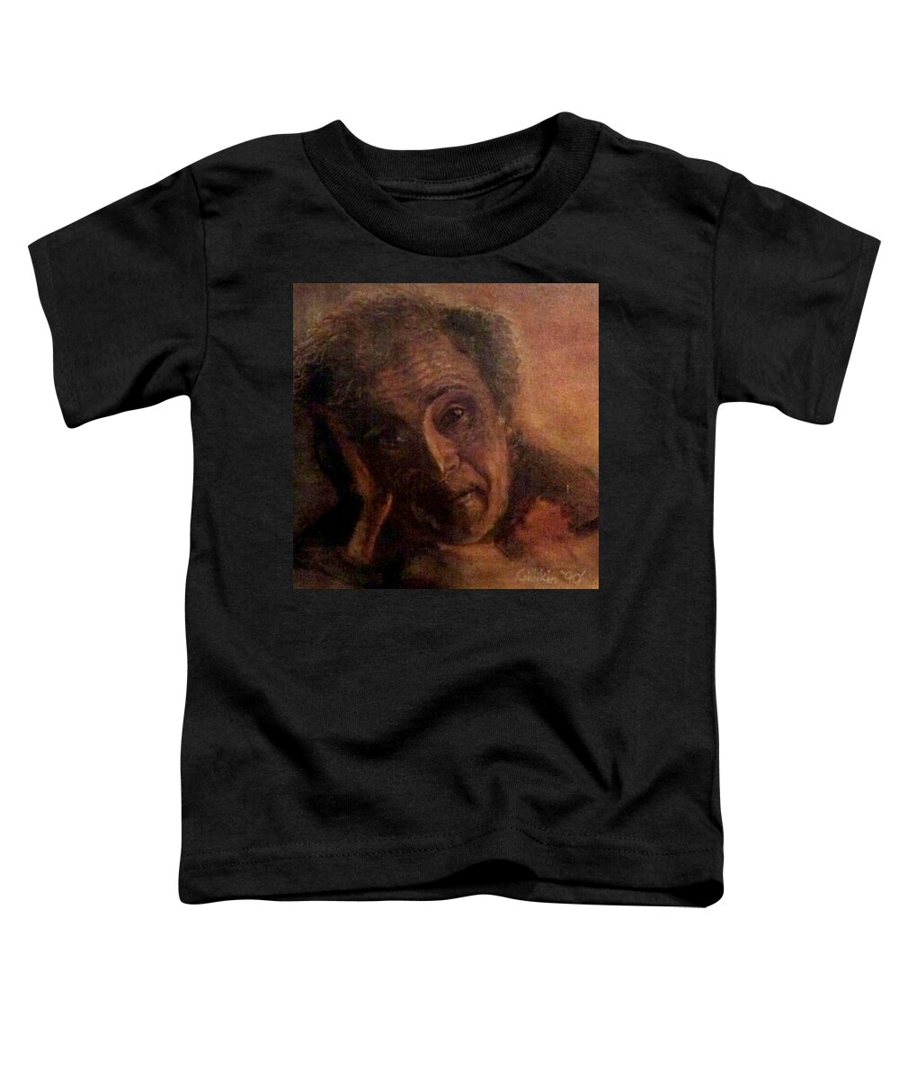 Marc Chagalle Toddler T-Shirt featuring the painting Portrait Of Marc Chagalle by Ryan Almighty