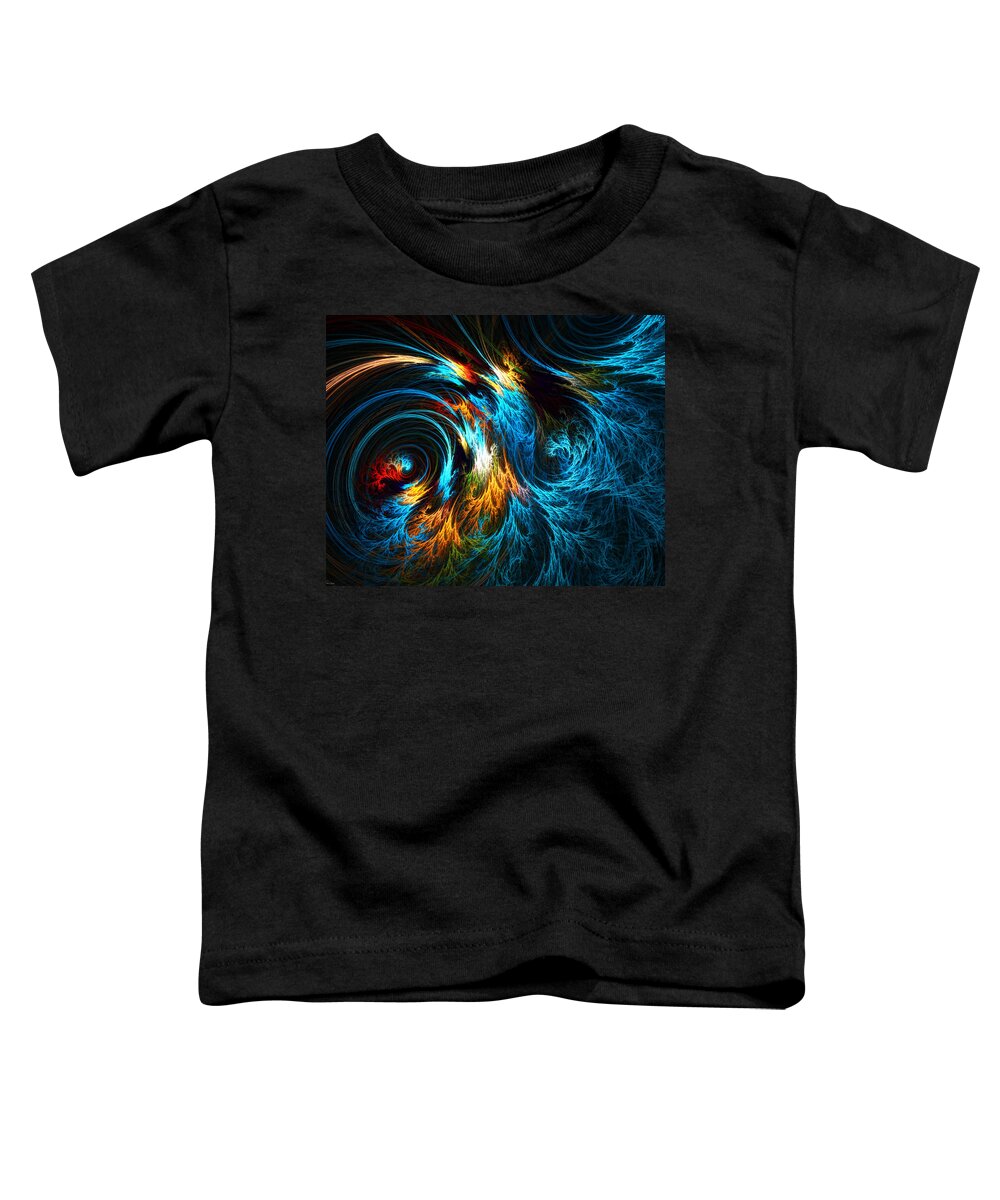 Poseidon Toddler T-Shirt featuring the digital art Poseidon's Wrath by Lourry Legarde
